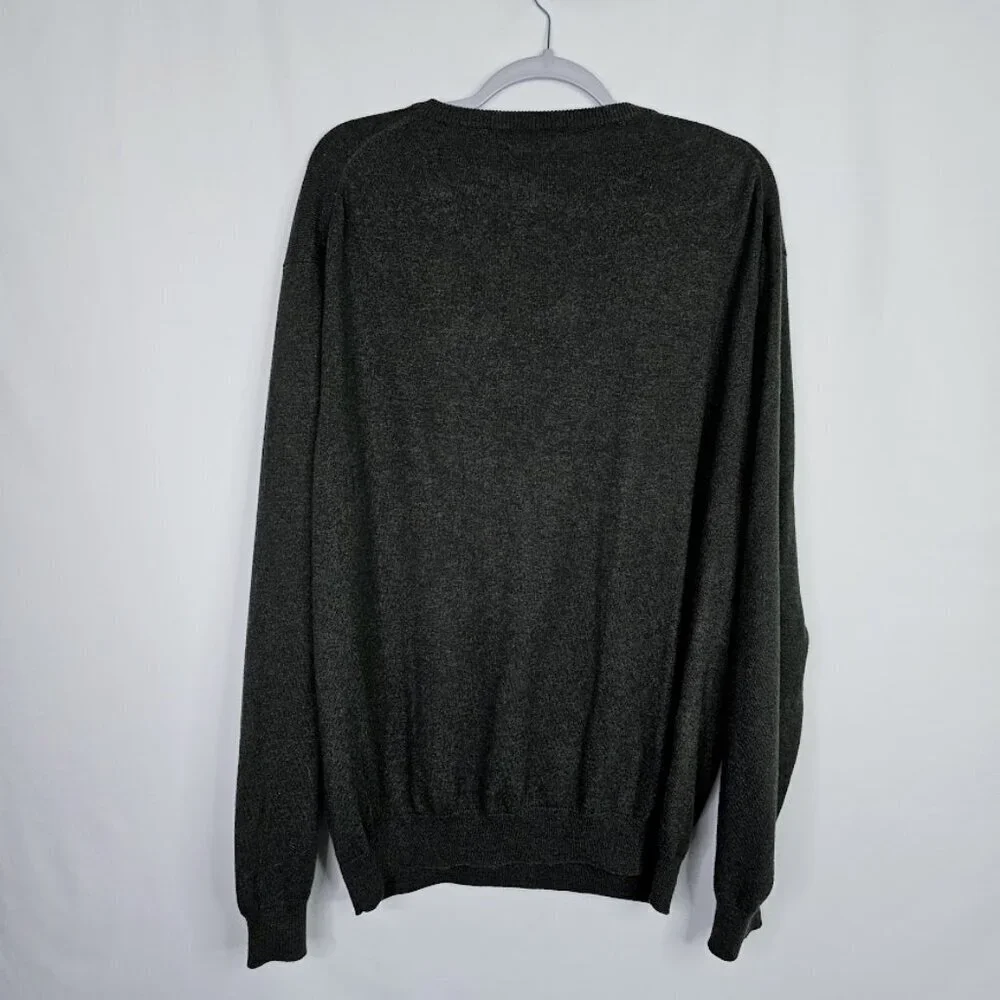 CHAPS RALPH LAUREN Men's Pullover Sweater Size XL CHARCOAL GRAY Cotton Cashmere - Picture 7 of 7